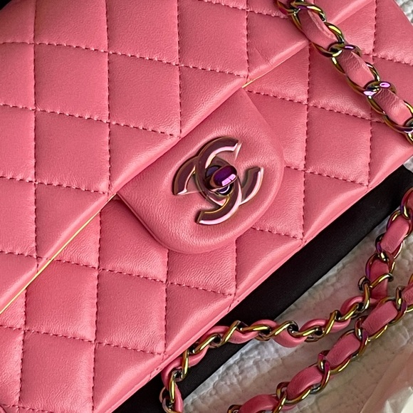 ‼️SOLD‼️Chanel 21S Pink Mini Rectangle Classic - Picture 5 of 12